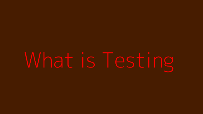 what-is-testing